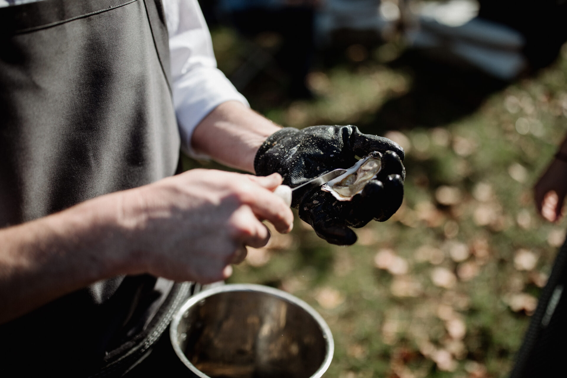 Oyster shucking